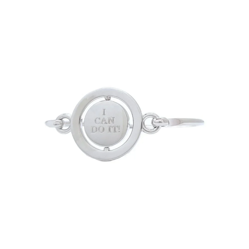 Carolee Capricorn Zodiac Sign Silver Tone Double Sided Charm Bangle Bracelet